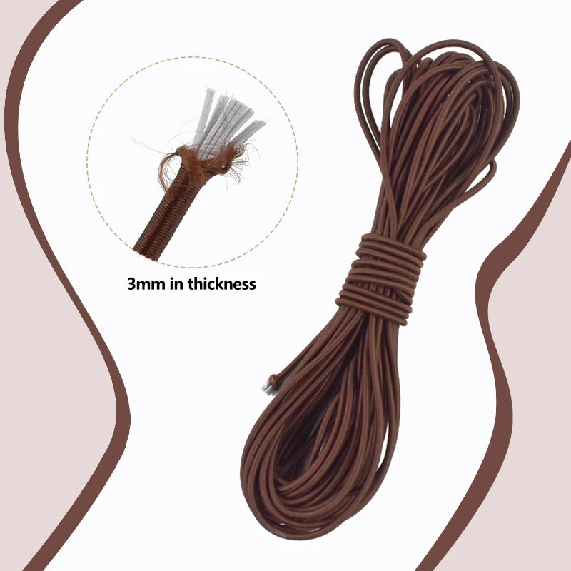 20/600M 3mm Round Elastic Cord Rubber Band Handmade Beaded Elastics Bungee Shock Rope Shoelace Sewing Loom Bands Supplies