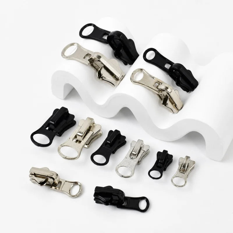 30/1000Pcs 3# 5# 8# Zipper Sliders for Resin Zip Reversible Double-sided Zippers Puller Head Garment Luggage Sew Zips Repair Kits