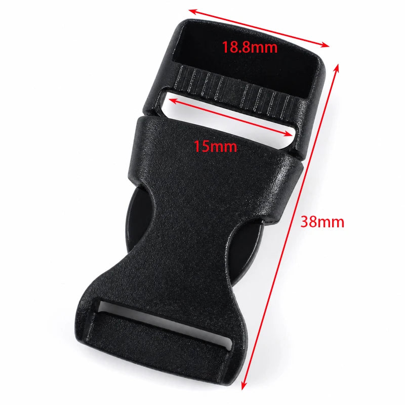 30/1000Pcs 10-38mm Black Plastic Buckles Bag Strap Side Release Buckle Dog Leash Adjust Belt Snap Button Webbing Clip Hook Fitting