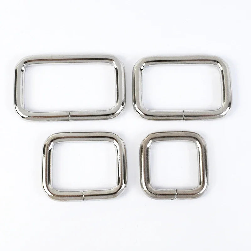 25/800Pcs Metal Bags Buckle 16-50mm Rectangle D Ring Webbing Belt Connect Hook Buckles Handbag Strap Clasp DIY Hardware Accessories