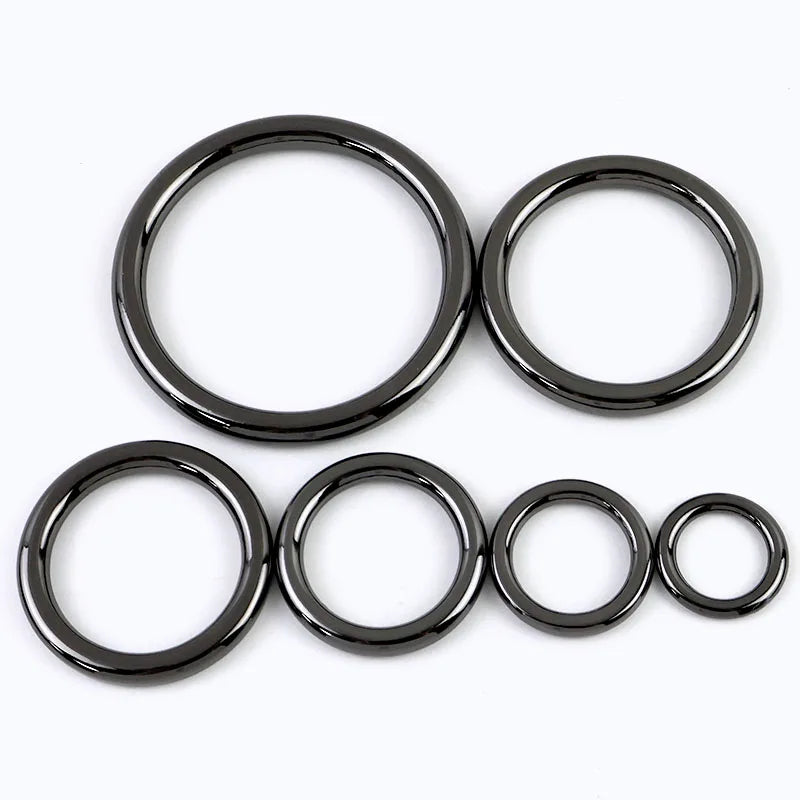 15/500Pcs 15-50mm Seamless Metal O Ring Buckles for Bag Strap Dog Collar Belt Rings Clasp Key Chain Hooks Loop Leather Accessories