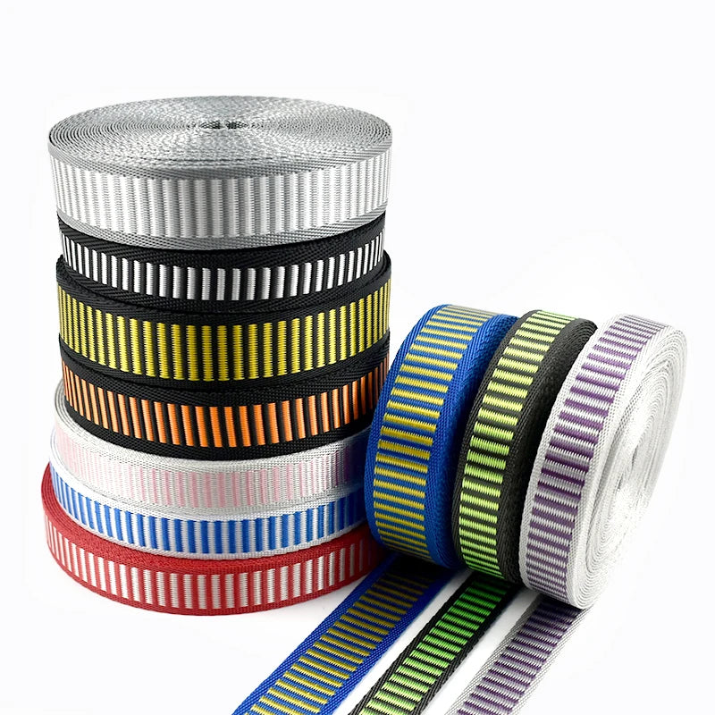15/500Meters 15/20mm Nylon Webbing for Sewing Bag Strap Ribbon Clothing Belt Decoration Binding Tape Fastening Straps Supplies