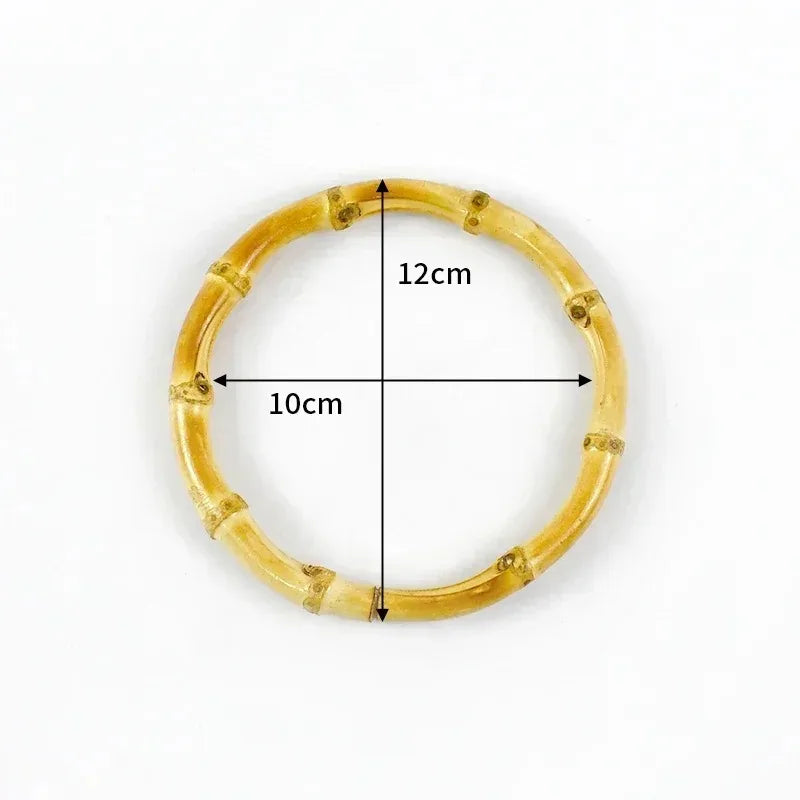 5/200Pcs 7-18cm Natural Bamboo Bag Handles Wooden Handbag Frames for Purse Replacement Handle DIY Handmade Sewing Accessories