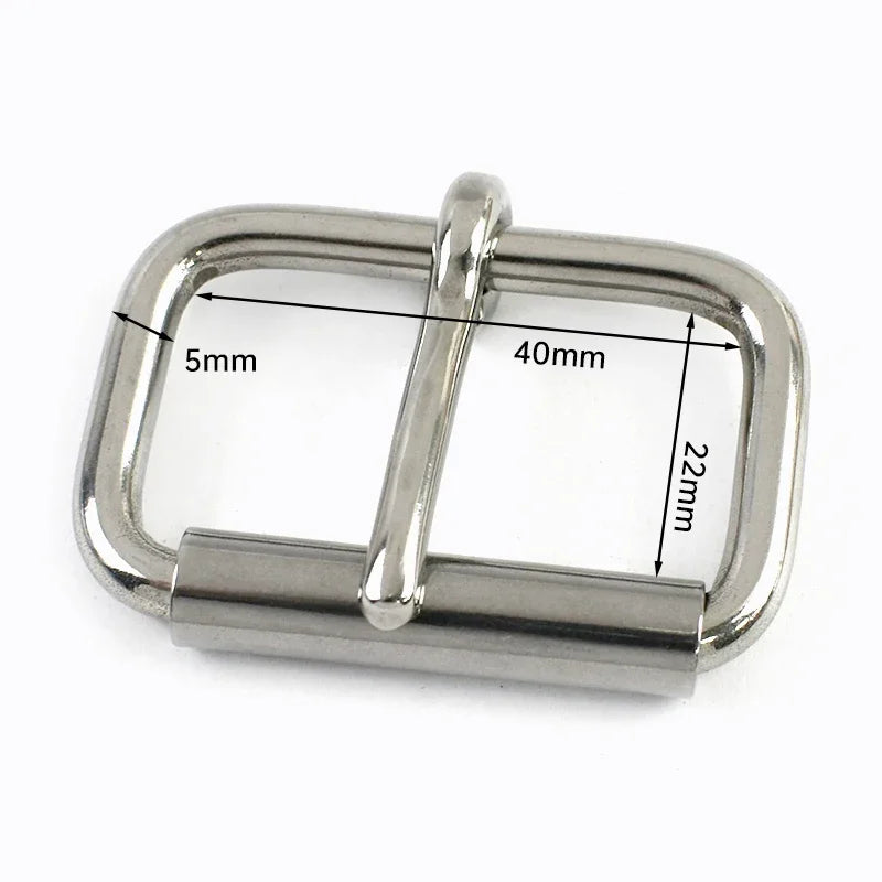 2/70Pcs Stainless Steel Roller Buckles Belts Hardware Pin Buckle for Webbing Strap Adjustment Shoe Clasp