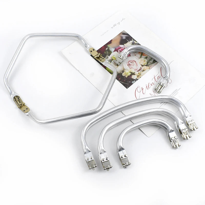3/100Pcs Aluminium Tube Purse Frame Metal Wallet Kiss Lock Clasp Clutch Repair Handle Woven Bag Invisible Bracket Hardware Supply