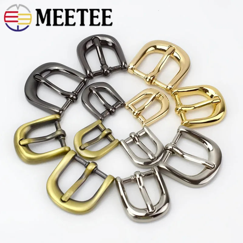 8/200pcs Meetee Handbag Shoes Strap Belt Metal Pin Buckles 11/15/20mm Slider Web Adjuster DIY Leather Craft Repair Accessory F3-25