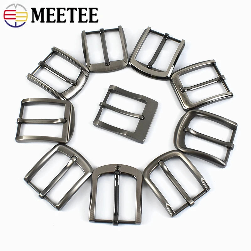 5/130Pcs Men Belt Buckle Metal Single Pin Buckles Jeans Waistband Head Decor for 33-39mm Belts Leather Craft Accessories