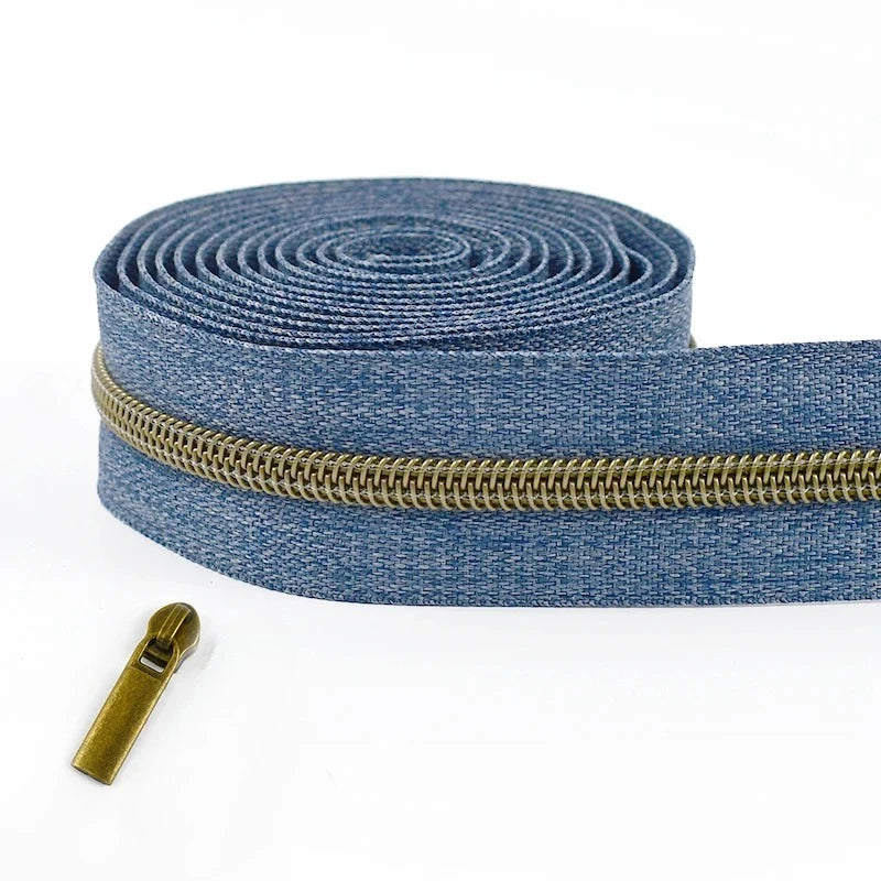 5/20M 5# Nylon Zippers for Sewing Bags By The Meter Plastic Zipper Tapes with Slider Decoration Zips Reapirt Kit DIY Accessories