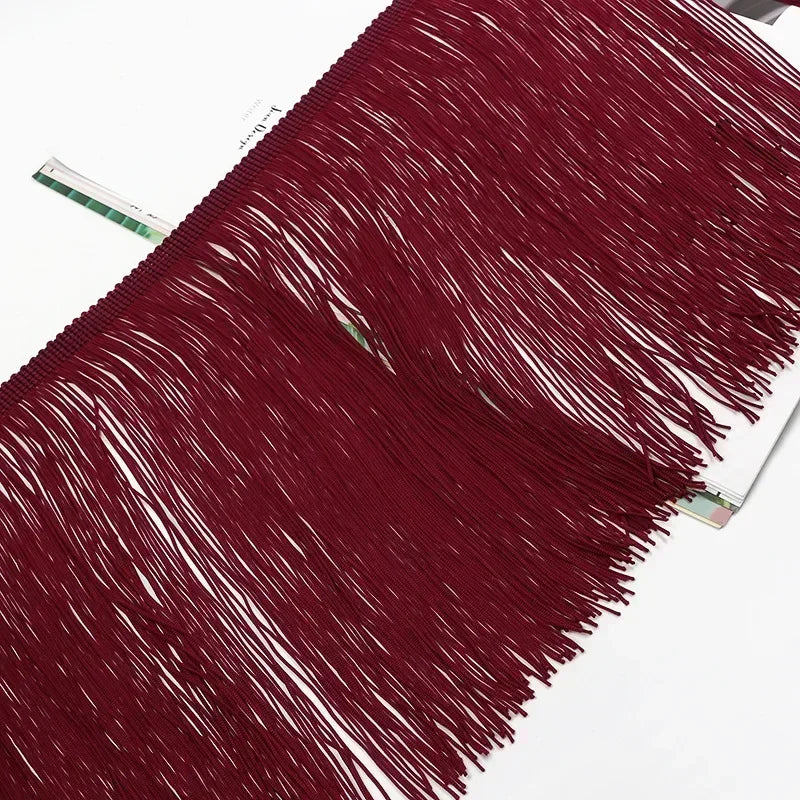 3/100Meters 20cm Polyester Tassel Fringe Curtains Lace Trim Latin Dress Decor Ribbon Clothes Fringes Fabric DIY Sewing Accessories