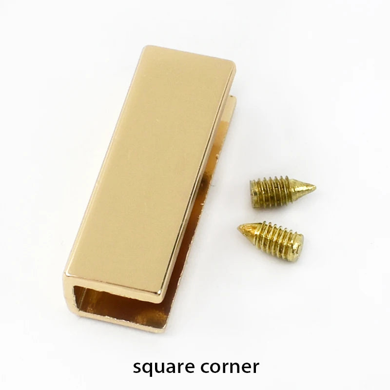 15-500Pcs Metal Bag Buckle Side Clips Protector Corner Screws Clip Clasp for Webbing Belts Tail End Plug LeatherCraft Accessories