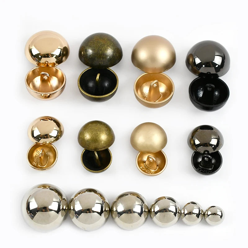 30/500Pcs 10-28mm Metal Button Buckle Coat Jacket Shank Buttons Jeans Round Mushroom Buckles DIY Garment Sewing Hardware Accessories