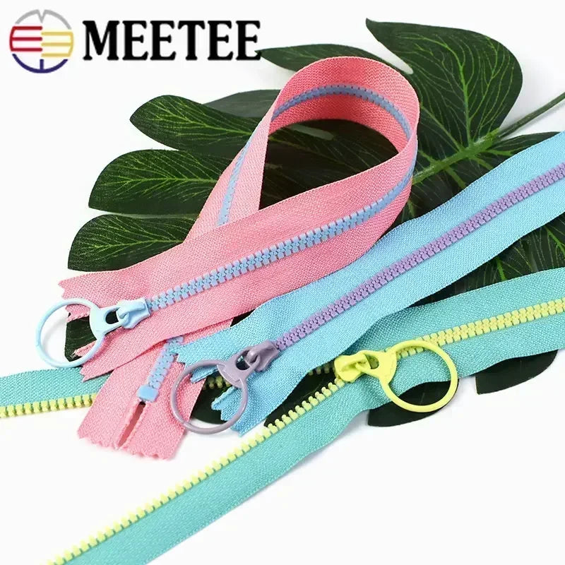 20/400Pcs 15-40cm 3# Resin Zippers Ring Zip Slider ClosedEnd Zipper for Bags Wallet Purse Decor Zips Repair Clothes Sewing Accessory