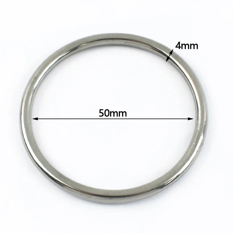 20/600Pcs 316# Stainless Steel Seamless O Rings Buckle Pet Collar Clasp Backpack Strap Hanging Bed Connection Anti-rust Ring