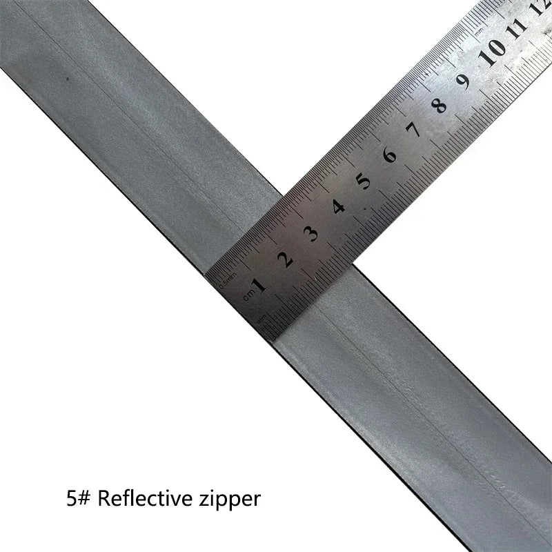 5/120Meters 3# 5# Waterproof Zipper Reflective Nylon Zippers Tapes for Bags Outdoor Clothing Backpack Zip Repair Kit DIY Sewing