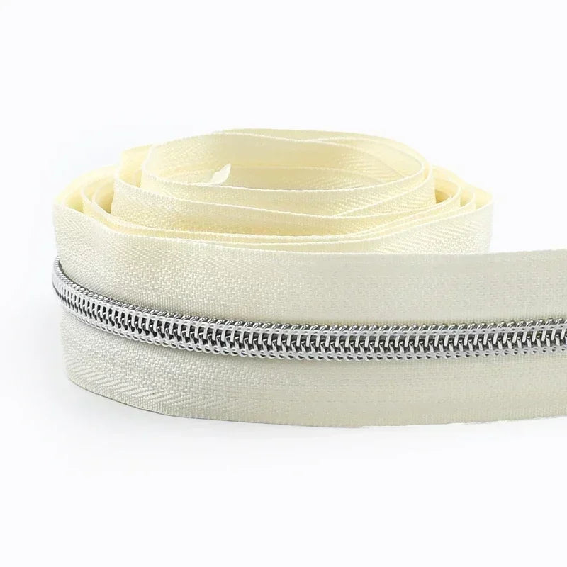 8/300Meters 5# Nylon Zippers Colorful Tooth Coil Zipper for Garment Bags Zip Tape Repair Kit DIY Clothes Tailor Sewing Accessory