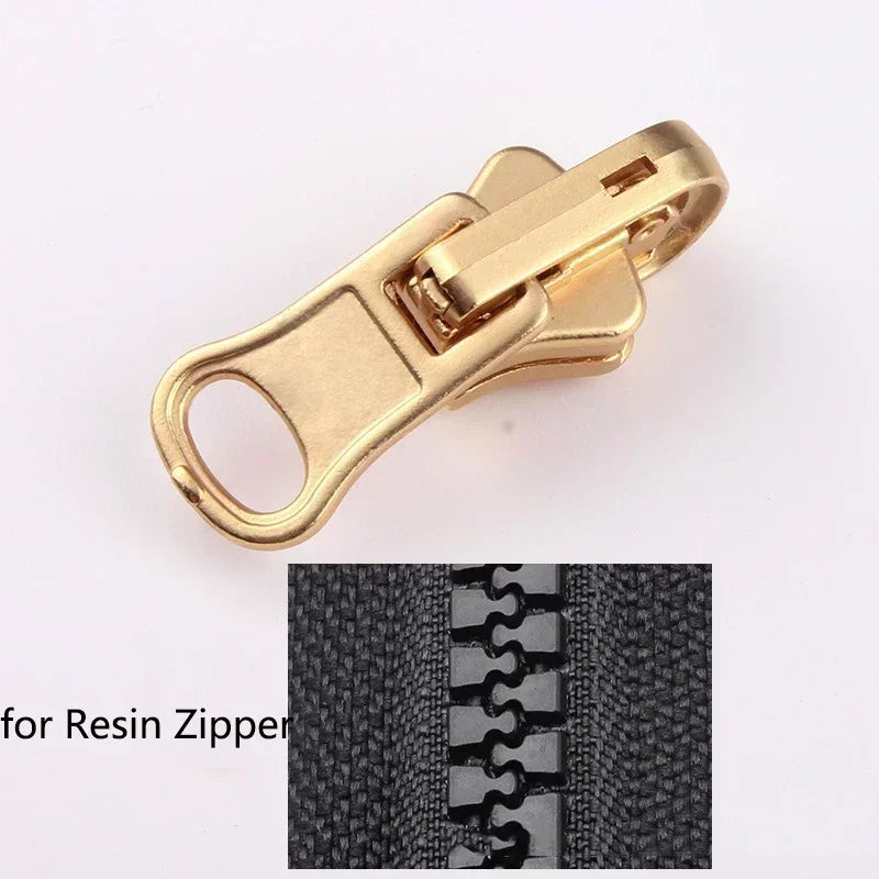 5/10/20Pc 5# Rotating Zipper Head for Resin Metal Nylon Zippers Double-sided Slider Puller Zip Repair Kit DIY Sewing Tailor Tool