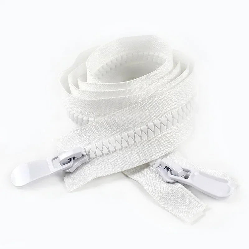 3/100Pcs Meetee 8#15# Resin Zippers 70-150cm Open End Long Zip Down Jacket Coat Double Sliders for Sewing Garment Repair Tailor Accessory