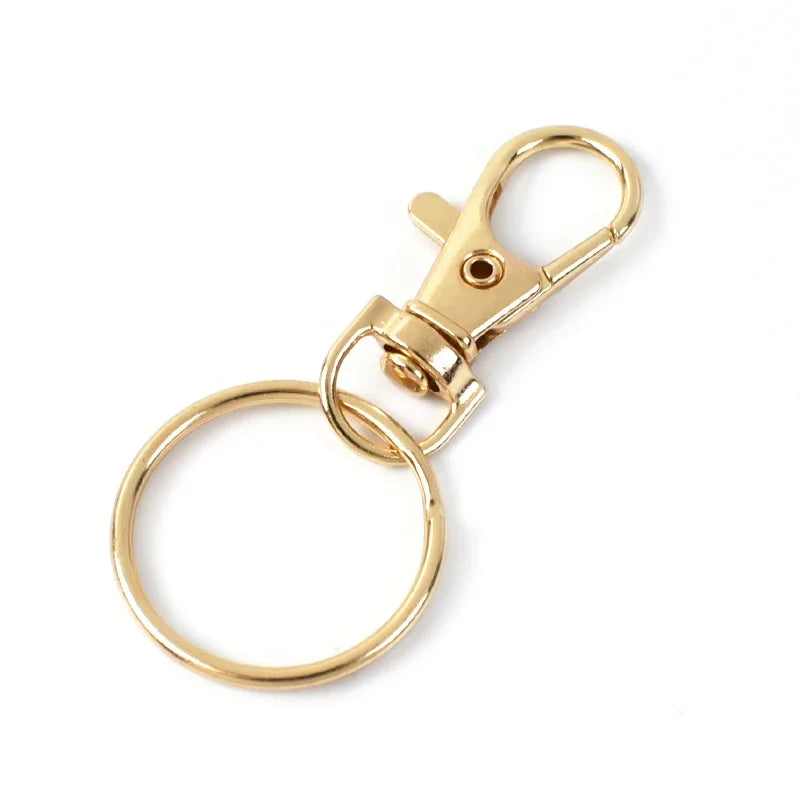 25/800Pcs Meetee Metal Buckle Swivel Lobster Clasp Snap Hook Trigger Clips Buckles for Keychain O Ring Bag Hardware Accessories