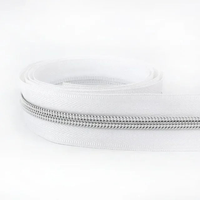 Meetee 15/400Meters 3# 5# Nylon Zippers for Bag Purse Plastic Coil Zip Tape Universal Zipper Repair Kit DIY Clothes Sewing Accessories