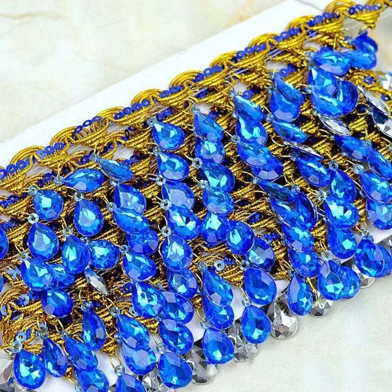 3/100Meters 45mm Fringe Tassel Lace Trim For Clothes Rhinestone Decorative Ribbons Wedding Dress Curtain DIY Sewing Accessories