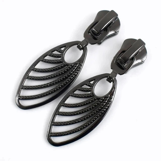 15/500Pcs 5# Zipper Sliders for Metal Nylon Resin Zips Tape Bag Clothes Decor Zip Head Puller Repair Kit DIY Sewing Accessories