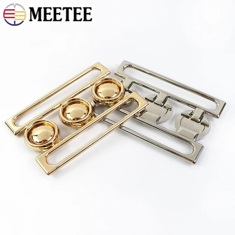 Meetee 3/100pcs 60mm Metal Buckles Women Coat  Down Jacket Waistband Belt Clasp DIY Garment Buttons Decoration Sewing Accessories