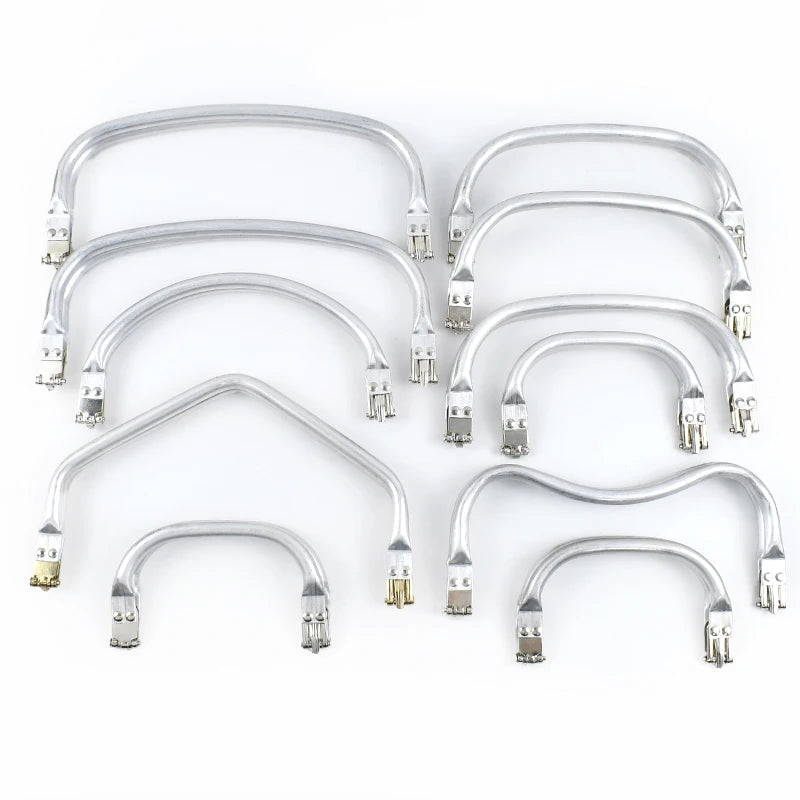 3/100Pcs Aluminium Tube Purse Frame Metal Wallet Kiss Lock Clasp Clutch Repair Handle Woven Bag Invisible Bracket Hardware Supply