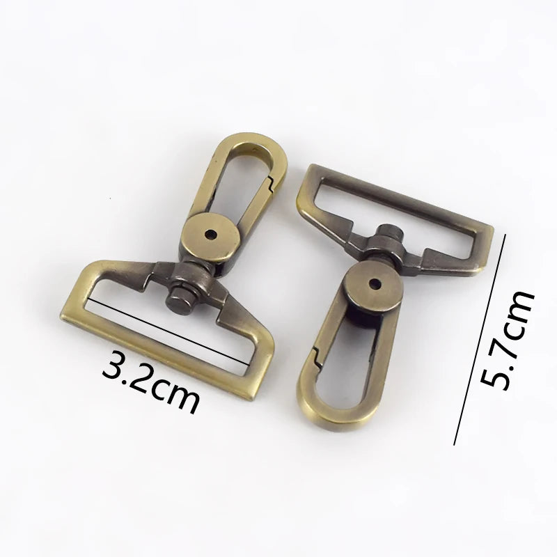 8/200pcs Meetee 25/32/38mm Bags Belt Metal Buckle Carabiner Snap Hook Lobster Clasps Dog Collar Clasp DIY Leathercraft Accessory