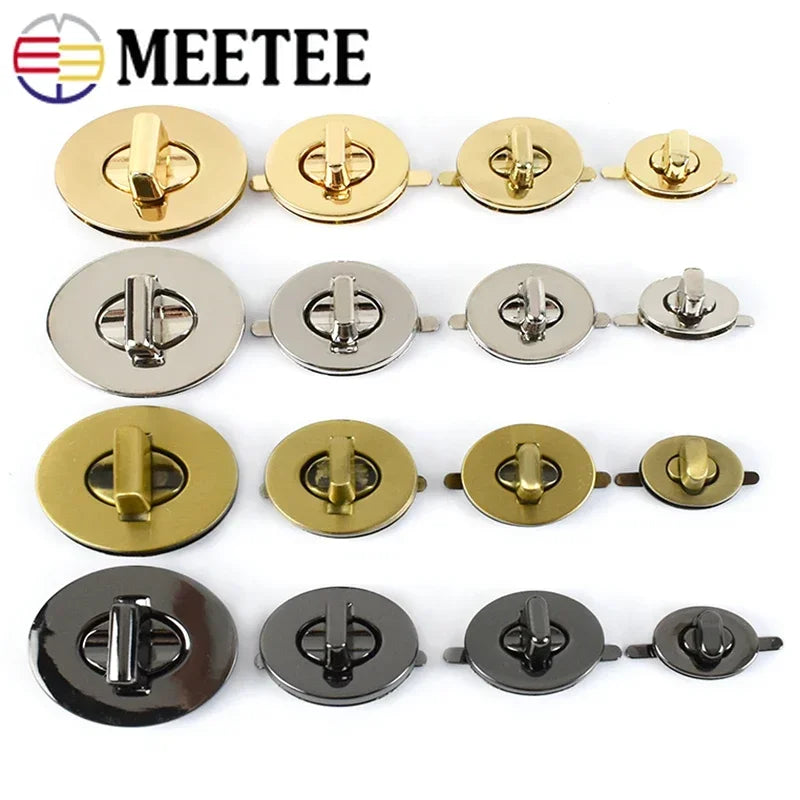 8/200Pcs Oval Metal Durable Clasp Turn Twist Lock DIY Handbag Bag Decoration Closure Buckle Purse Luggage Hardware Accessories