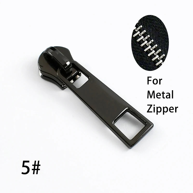 8/200 Pcs 5# Zipper Head Auto Lock for Metal or Nylon Zippers Slider Zip Repair DIY Bags Garment Zips Closure Sewing Accessories