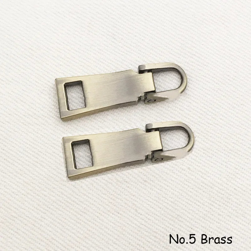 Meetee 15/500pcs Detachable Metal Zippers Pullers for 3# 5# 8# Zipper Sliders Head Repair Kits Zip Pulls Tab DIY Sewing Craft