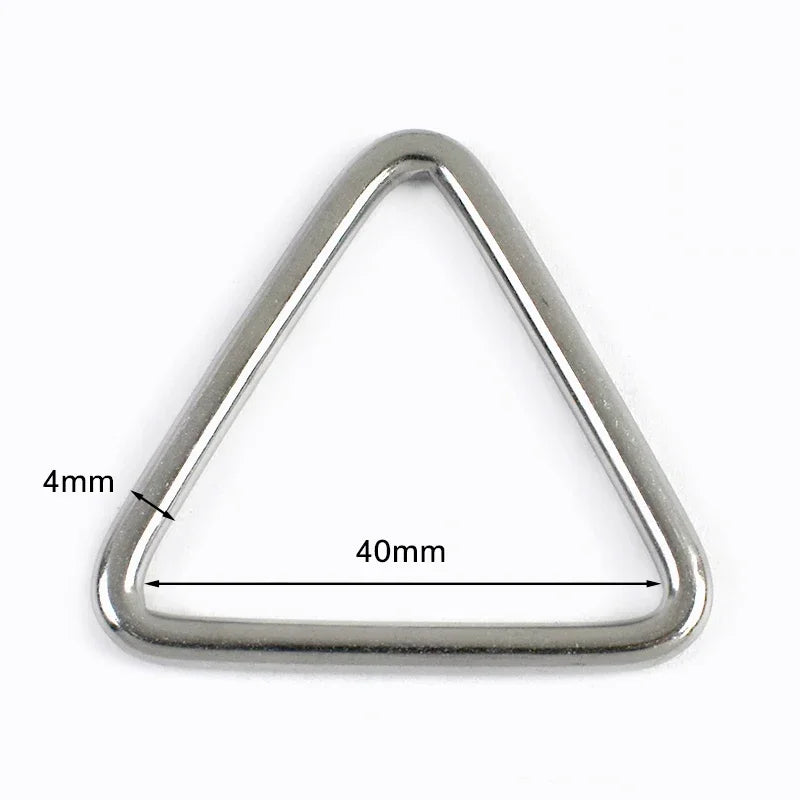 25/900Pcs 304 Stainless Steel D Ring Buckles Webbing Strap Connectors Hook Dog Collar Triangle Rings Buckle Bag Hanger Loop Clasp