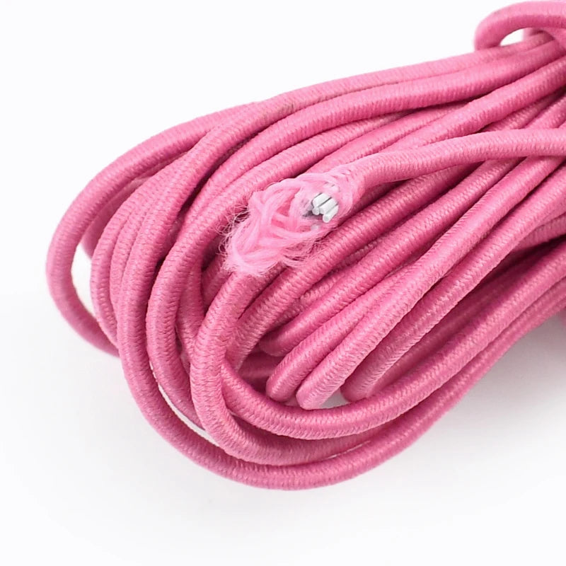 50/100Meters Color 2.5mm Round Elastic Ropes high elasticity rope HairBand Clothes Pants Rubber Band DIY Sewing Accessories