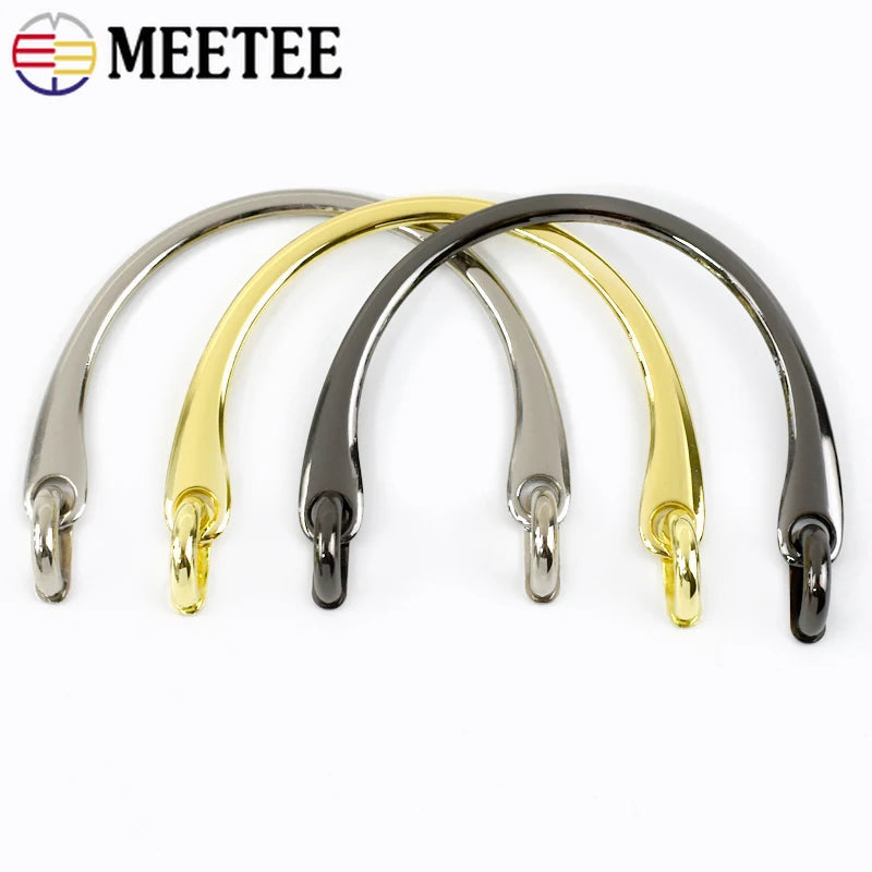 2/70Pcs Metal Bags Handles Buckle for Woven-Bag Handle U Shape Purse Frames Handbag Brackets Sewing DIY Hardware Accessories