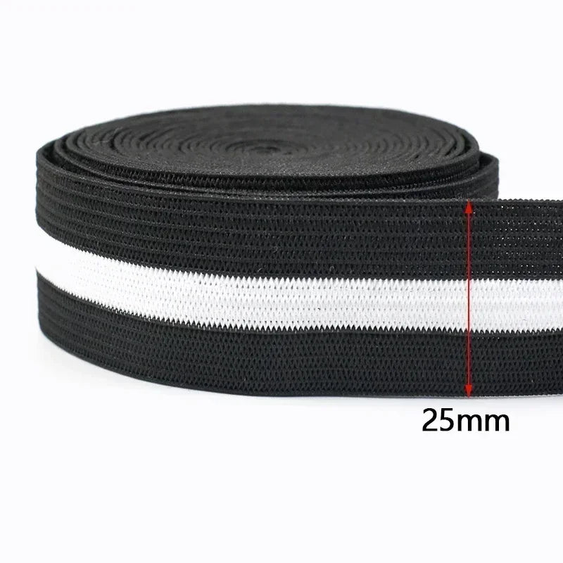 8/210M Meetee Black Silicone Elastic Bands Underwear Non-slip Rubber Tapes Waistband Belt Stretch Ribbon DIY Sewing Accessories