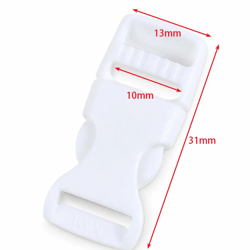 30/1000Pcs 10-38mm Plastic Release Buckles Backpack Strap Side Adjust Clip Clasp Webbing Belt Buckle Dog Collar Adjust Snap Hook
