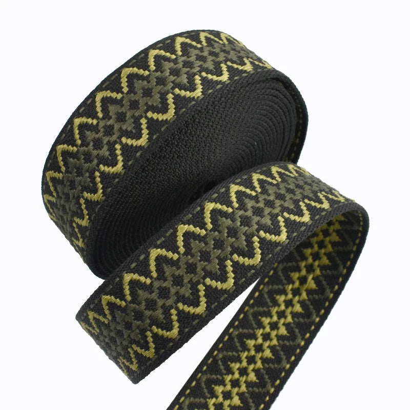 3/100Meters Jacquard Ribbon Band 38mm 1.7mm Thick Ethnic Webbing Tapes Bag Strap Repair Bias Binding DIY Garment Sewing Supplies