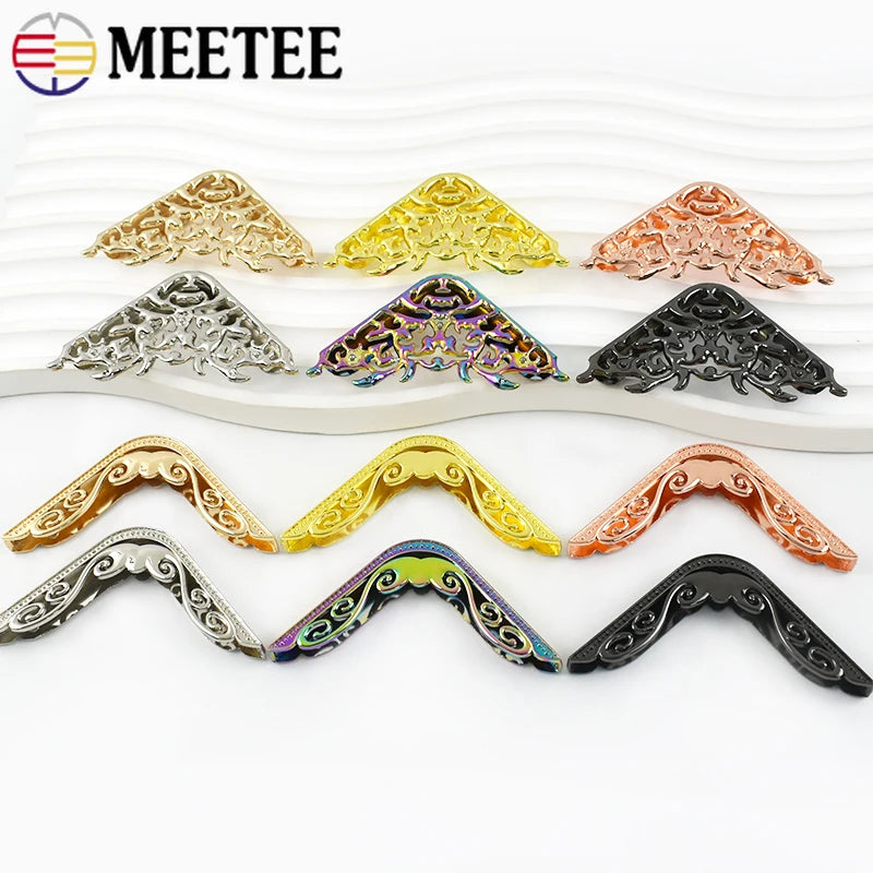 8/300Pcs Flower Hollow Metal Corner Decorative Buckle Purse Edge Protectors Clip Buckles Book Cover Corners Clasp DIY Hardware