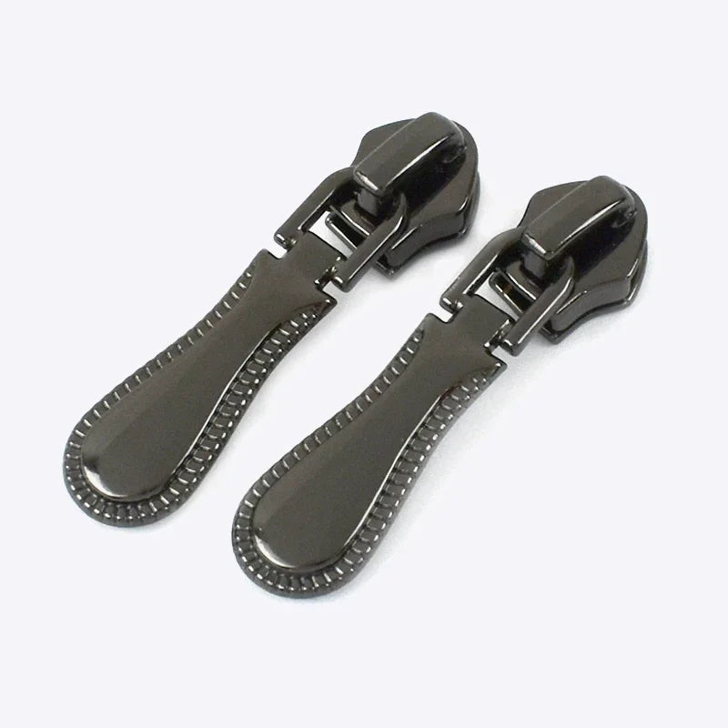 3/1000pcs Meetee 3# 5# Metal Zipper Sliders for Nylon Zippers Bag Garment Zip Head Pulls Repair Kits DIY Sewing Hardware Accessories