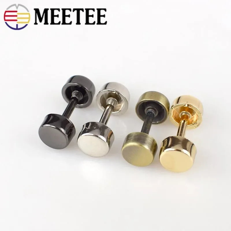 15/500pcs Meetee Metal Buckles Detachable Wheel Screw Buckle Bag Strap Belt Repair Kit Clasp DIY Luggage Sewing Hardware Accessories