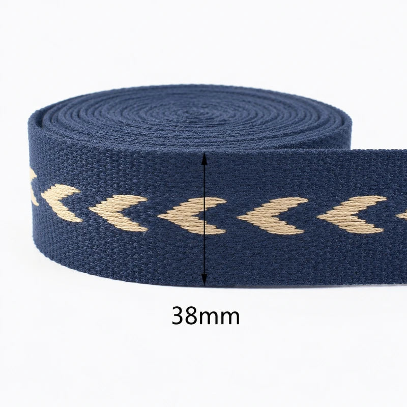 3/100Meters 38/50mm Polyester Jacquard Webbing Tapes Thick Ribbon Bag Strap Belt for DIY Clothes Bias Binding Sewing Accessories