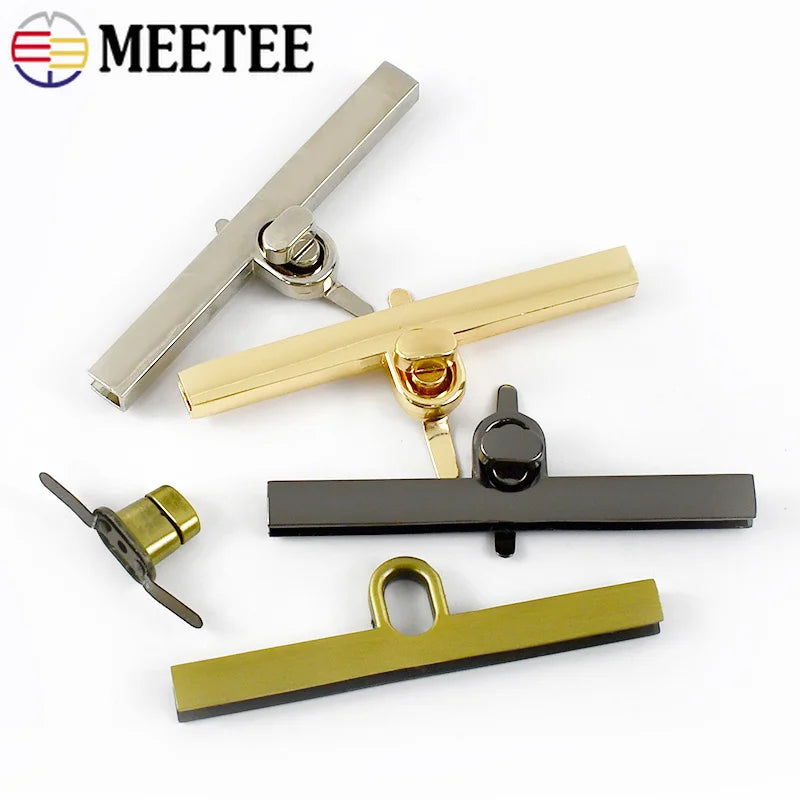 3/120Pcs Metal Twist Turn Locks Buckle Handbag Rectangle Closure Buckles Women Bag Purse Kisss Clasp DIY Hardware Accessories