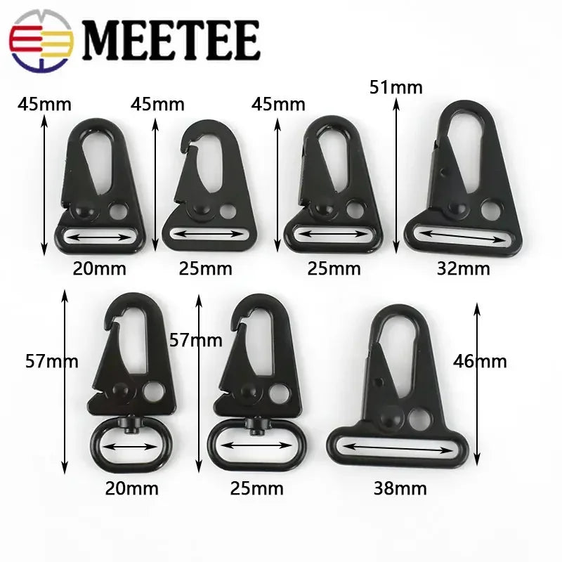 25/800Pcs Metal Buckle Carabiner Clip Webbing Backpack Strap Trigger Snap Hook Belt Outdoor Keychain Hanging Climbing Tool