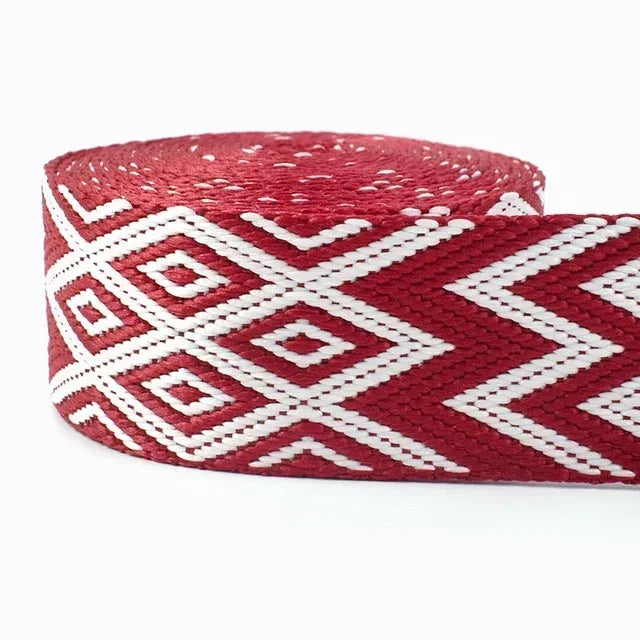 3/100Meters 38mm Thicken Polyester Jacquard Webbing Tape Luggage Decorative Belt Ribbon DIY Bags Shoulder Strap Sewing Accessories