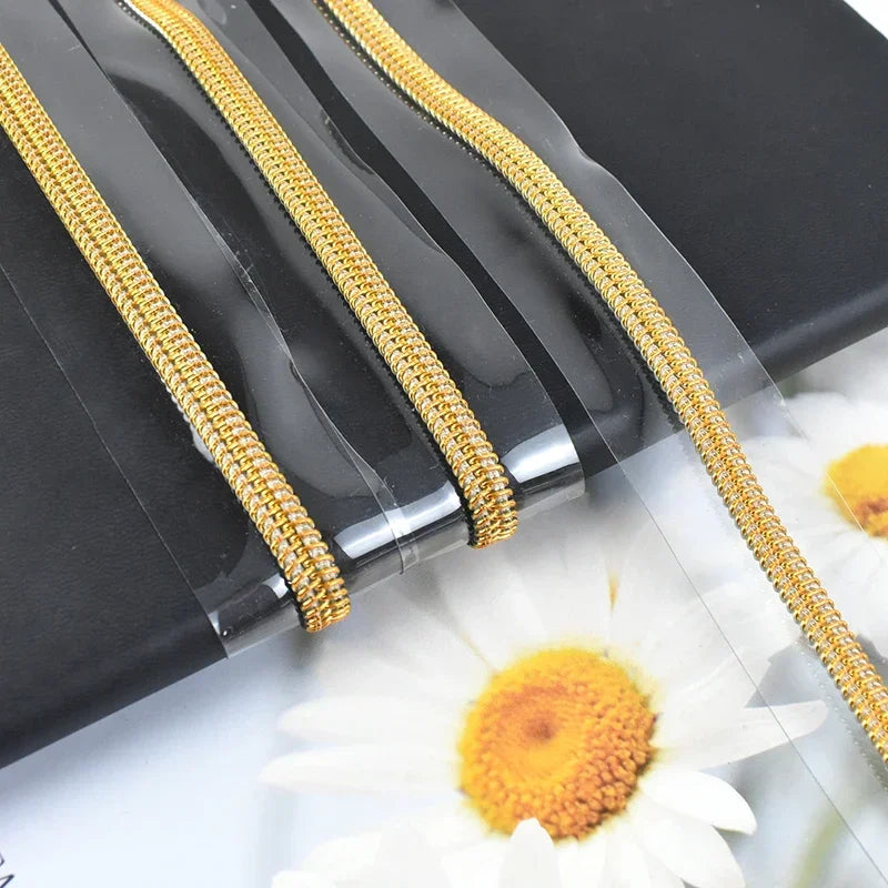 8/300M 5# Nylon Zippers Tapes PVC Transparent Coil Zipper for Sewing Raincoat Bag Decor Zip Repair Kit DIY Clothing Accessories