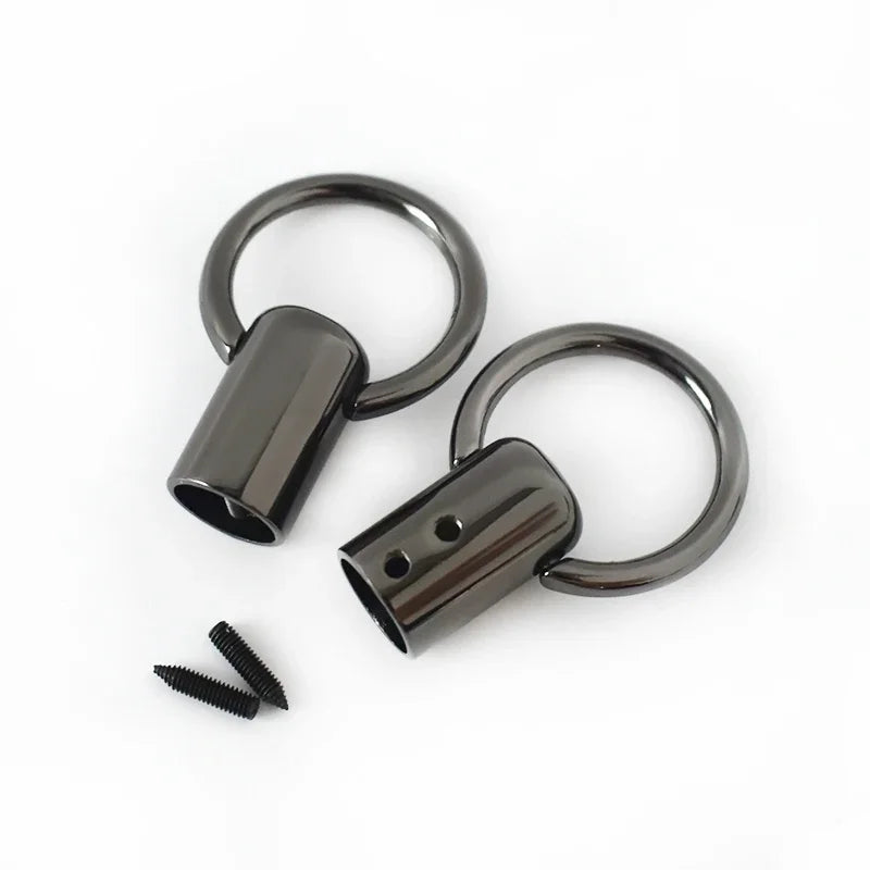 8/200pcs 12X46mm O Ring Handbag Handle Cap Connector Hanger Hook Metal Bag Strap Stopper Cord Buckle DIY Hardware Accessories