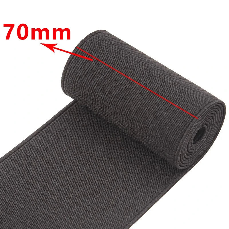 8/300Meters Black Elastic Band 10-80mm Nylon Elastics Webbing Tape for Waistband Rubber Bands Apparel Bungee Cord Sewing Trimming