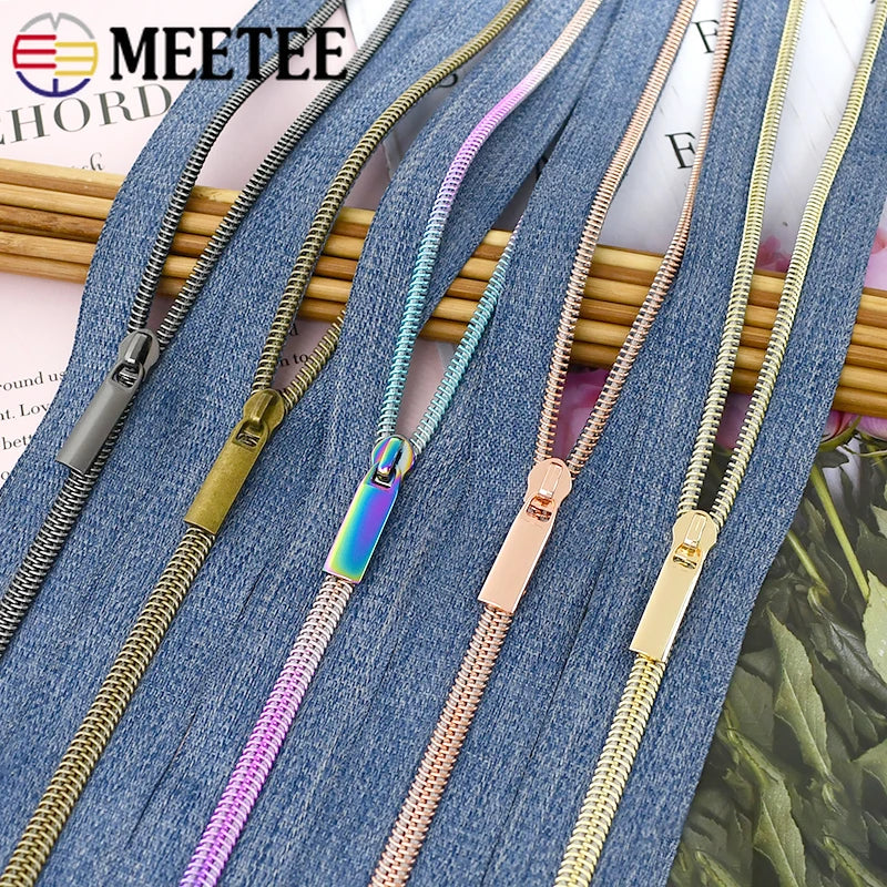 5/20M 5# Nylon Zippers for Sewing Bags By The Meter Plastic Zipper Tapes with Slider Decoration Zips Reapirt Kit DIY Accessories