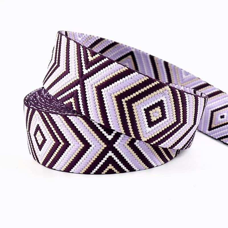 5/130Yards 38mm 2mm Thick Jacquard Webbing for Sewing Bag Canvas Ribbon Strap Backpack Decorative Lace Webbings Nylon Tapes