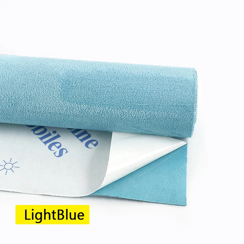 50/100*143cm Suede Self-adhesive Fabric Car Interior Trim Velvet Fabrics Synthetic Leather Cloth DIY Accessories